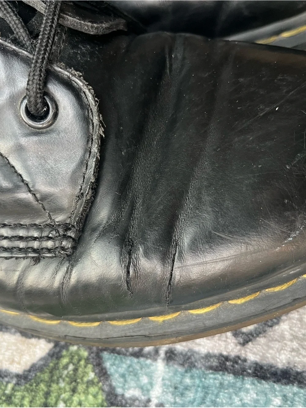 Dr. Martens Black Leather Lace-Up Men’s Combat Boots